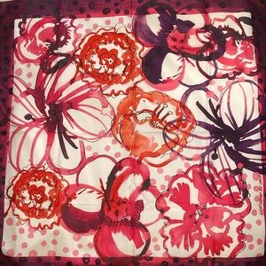 Lush Floral Scarf, NEW